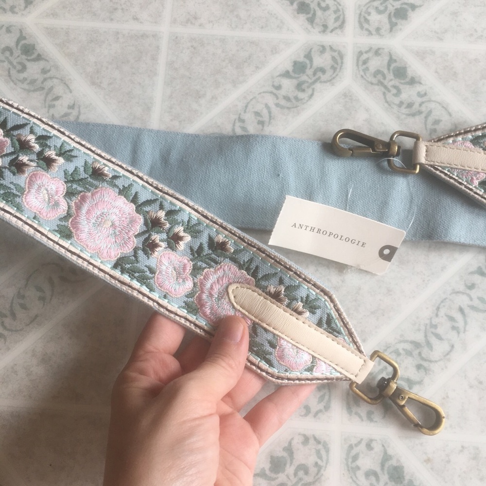 Anthropologie embroidered guitar strap purse strap